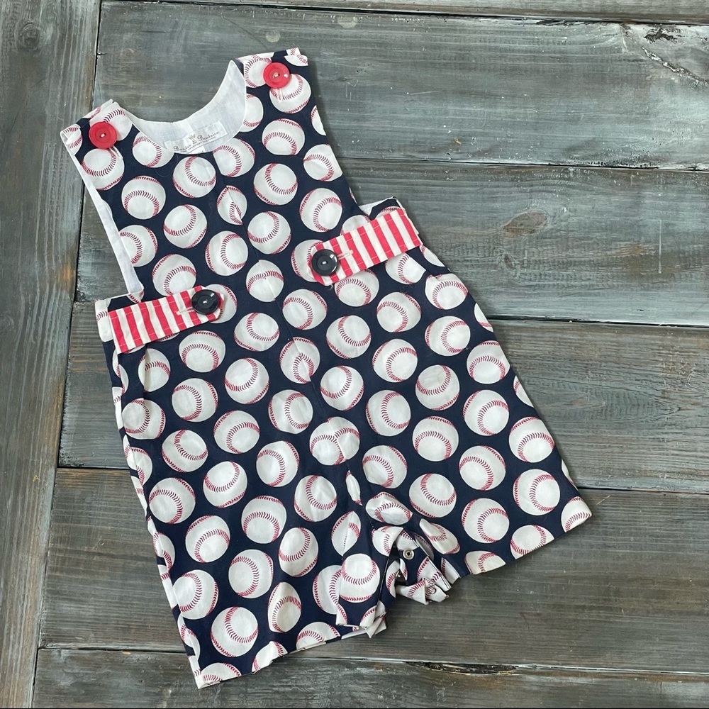 Baxter and Beatrice Baseball Romper 18 Month